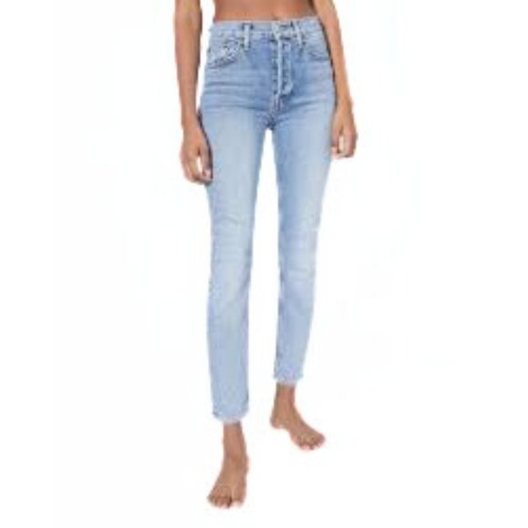 Re/Done Denim - Re/Done womens jeans size 28 90s high rise ankle crop button fly stretchy casua